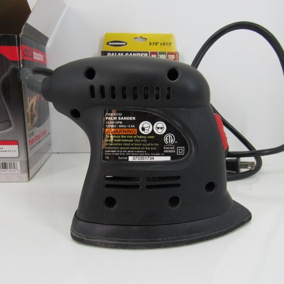 Dril Master Palm Detail Sander 120V Single Speed Item 62132 w/5 Pk of Pads - Picture 7 of 9